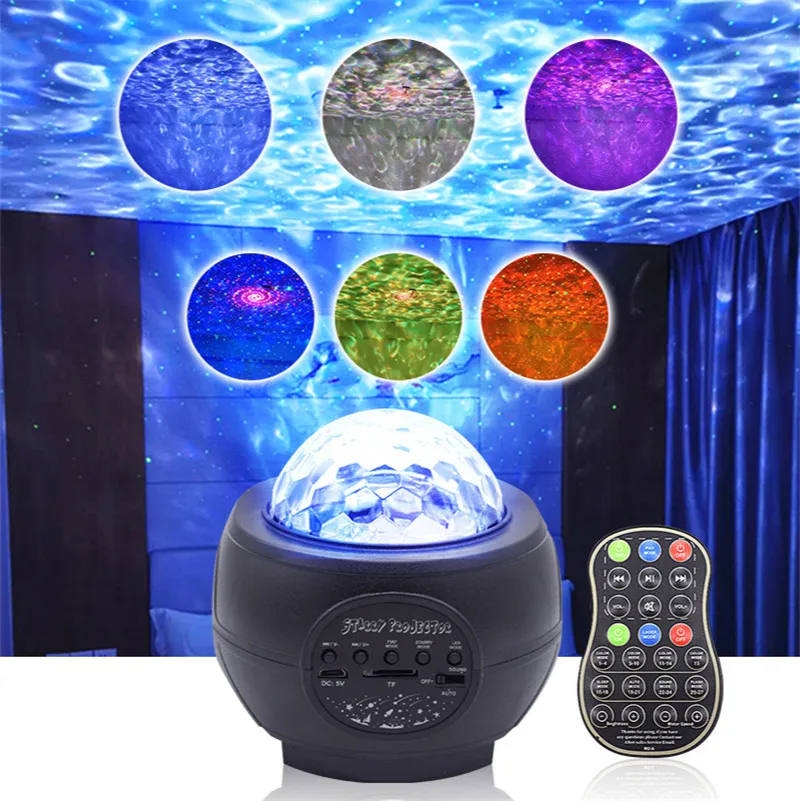 

Starry Sky Night Light Projector Ocean Wave Projector Usb Lamp Night Lamp Bedroom Music Bluetooth Projector Romantic Laser Light