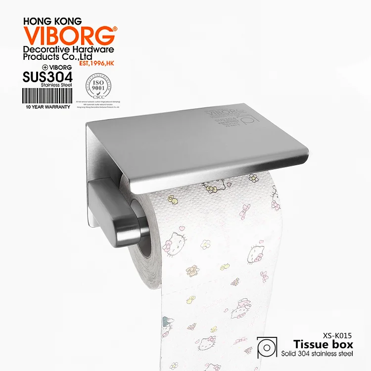 VIBORG Deluxe SUS304 Stainless Steel Extra-thick Tissue Paper Holder Toilet Paper Roll Holder