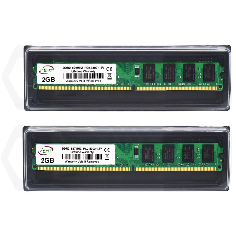 Memória RAM Desktop DDR2/DDR3 2GB/4GB/8GB 667/800/1066/1333/1600MHz