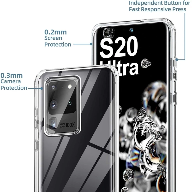 360° Vollschutz Weiche Transparente Hülle für Samsung Galaxy S26 S25 S24 S21 S20 FE S22 ULTRA S10 S9 S8 Plus Note 20 10 9 A37 A57 A56 Schutzhülle – Detail 5