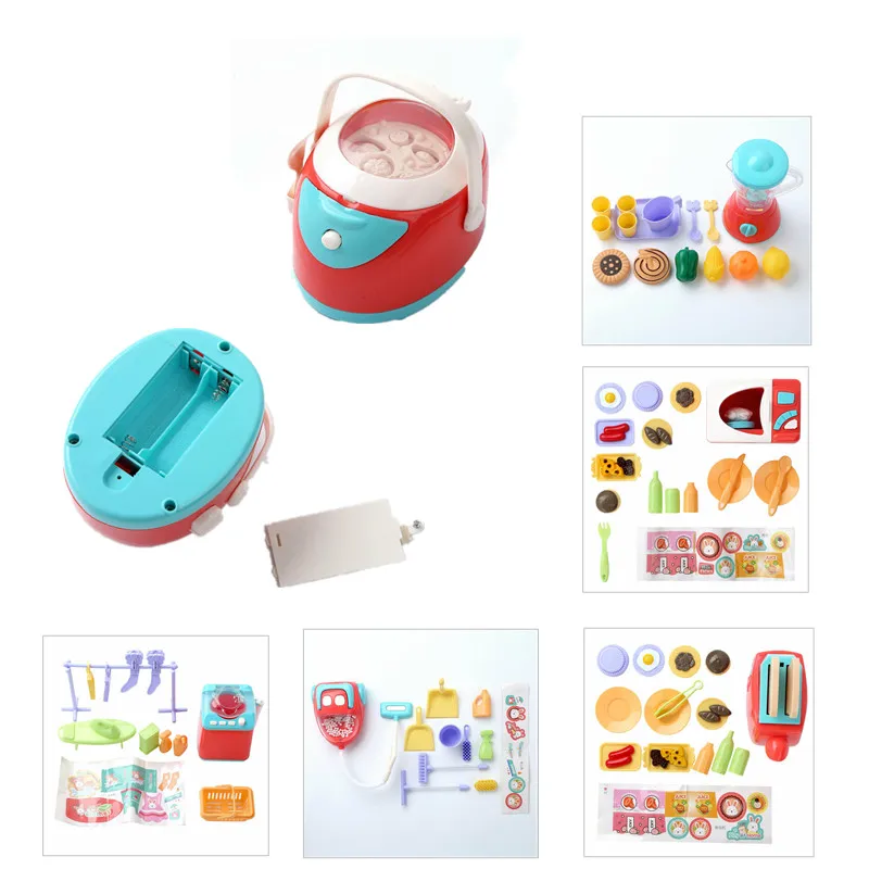 Kids Electronic Pretend Play Kitchen Appliance Toys Set Great Learning Gifts Intelligent Toys for Baby Toddlers Girls Boys