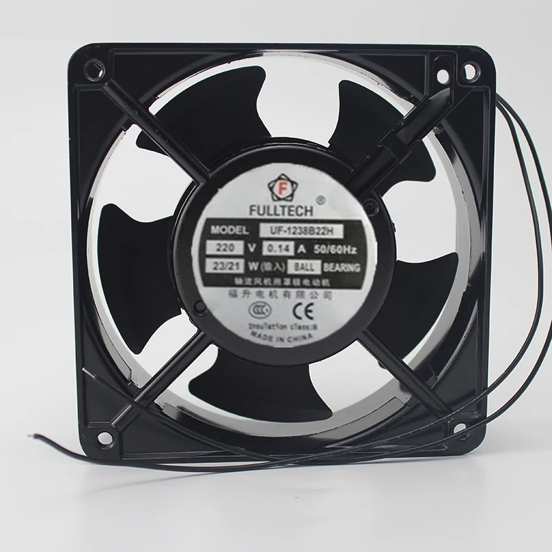 

FULLTECH UF-1238B22H Server Cooling Fan AC 220V 0.14A 120x120x38mm 2-Wire