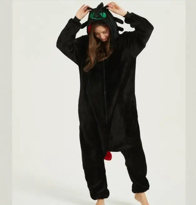 HKSNG Kigurumi الكبار التنين نيسيس تأثيري حلي أنيمي منامة هالوين حفلة حللا منامة البدلة