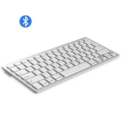 Imagen 1 del producto Teclado Bluetooth inalámbrico Universal ultradelgado ruso, español, francés, alemán, hebreo, Brasil-portugués, para iOS, Android Win