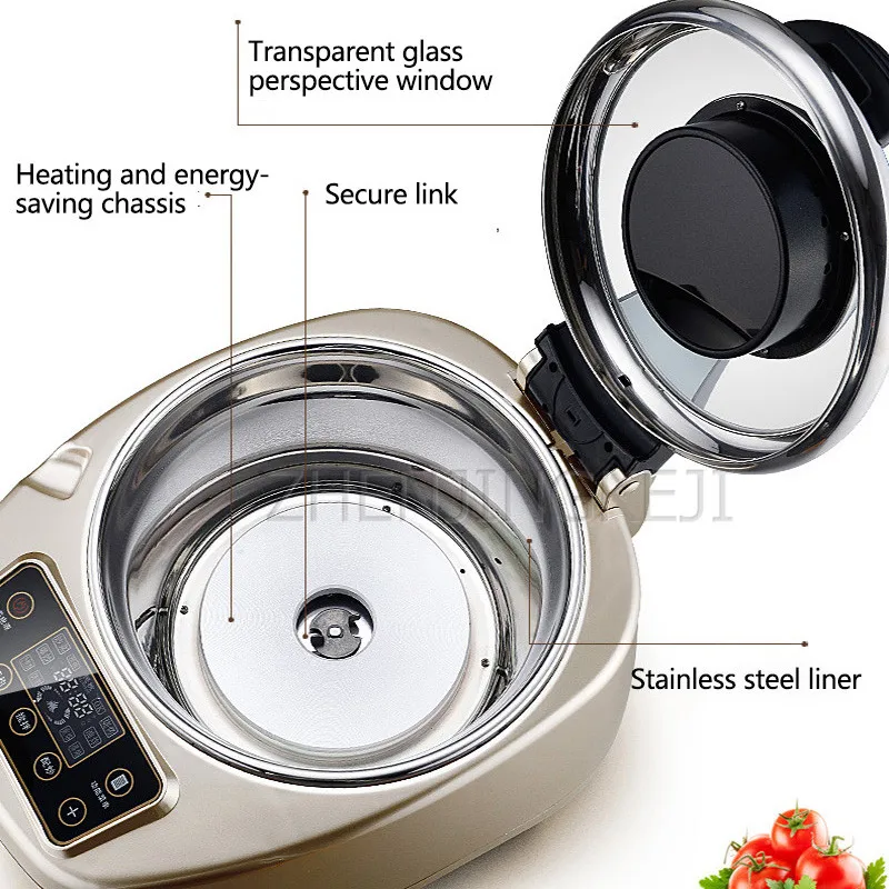 220V Automatic Intelligent Cooking Robot No Oil Fume Fried Rice Cooking Pot Commercial Household Kitchen Electrical Appliances