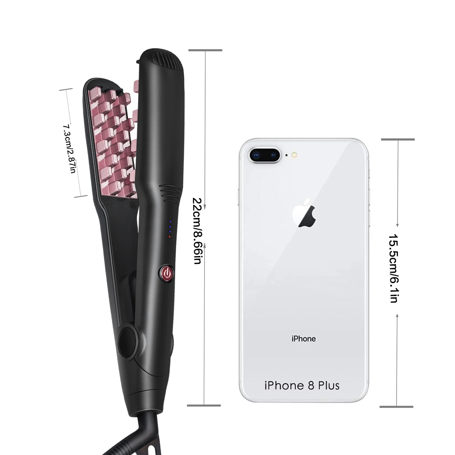 Volumizing Hair Iron 2 IN 1 Hair Straightener Curling Ceramic Crimper Corrugated Curler Flat Iron 3D Fluffy Hair Styling Tool