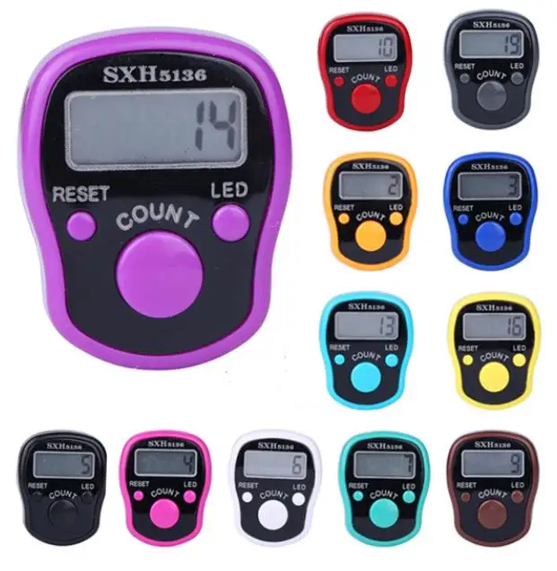 

200pcs LCD Display Finger Counter LED Luminous Electronic Tally Counter SN4119