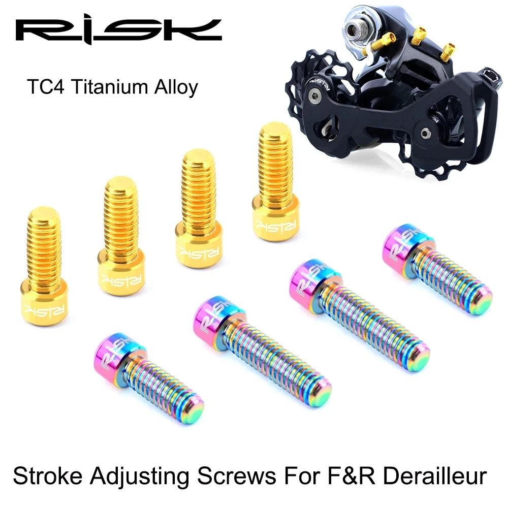 RISK Bike Front Rear Derailleur Bolts M4 *13.5/20 mm for MTB Bicycle XT Shift Adjustment Bolts