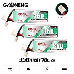 1-10個最大140C gaoneng gnb 2s 7.6v 350mah 70C hvリポバッテリーとPH2.0プラグemaxのtinyhawk 4軸屋内fpvドローン