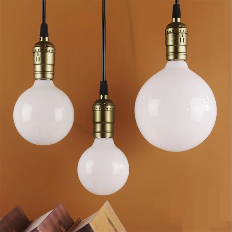 

2PCS 220V E27 LED Filament Bulb Lamp G45 G50 G60 G80 G95 G125 Light Ampoule Milk Glass Bulbs 2/3/4/5/6W Home Lights Lighting