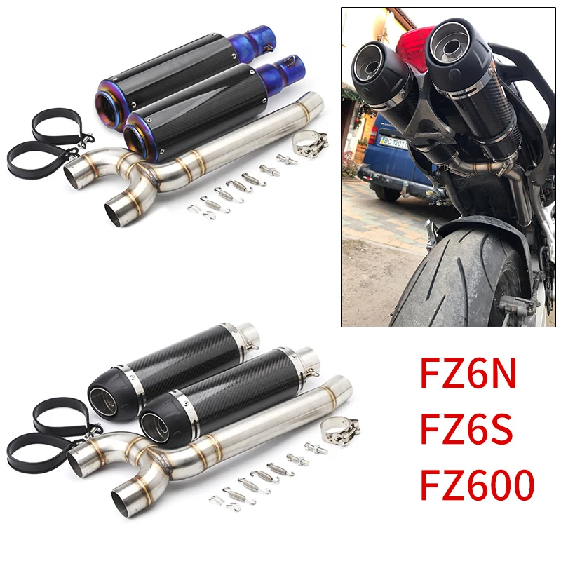 

For Yamaha FZ6N FZ6S Exhaust Muffler Pipe Middle Mid Link Pipe Motorcycle Exhaust System Stainless Steel