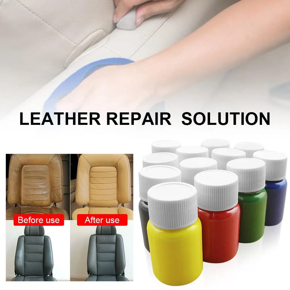 20ML Universal Car Leather Repair Tool Car Seat Sofa Coats Holes Scratch Cracks No Heat Liquid Leather Vinyl Repair Kit