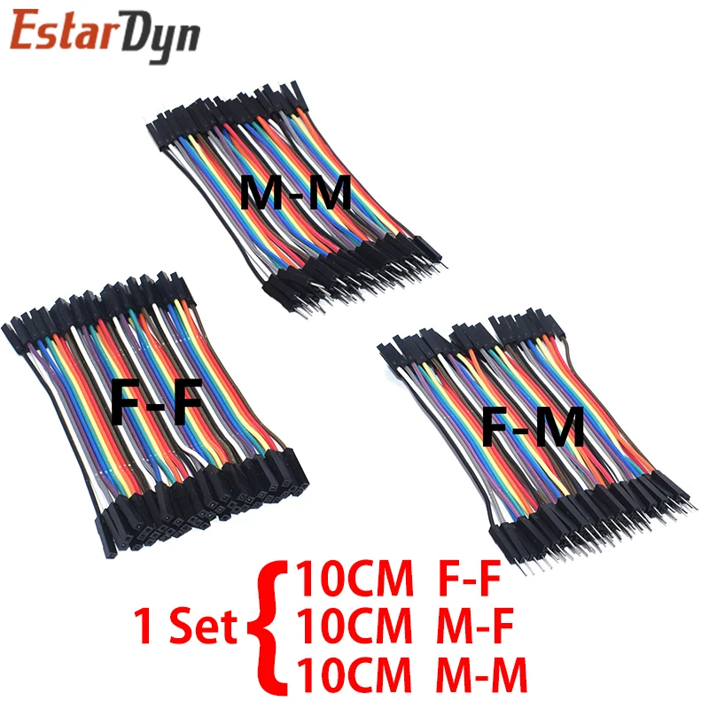 Dupont Lijn 10 cm/20 CM/30 CM Man op Man + Vrouw naar Man + Vrouw tot Vrouw Jumper Draad Dupont Kabel voor arduino DIY KIT