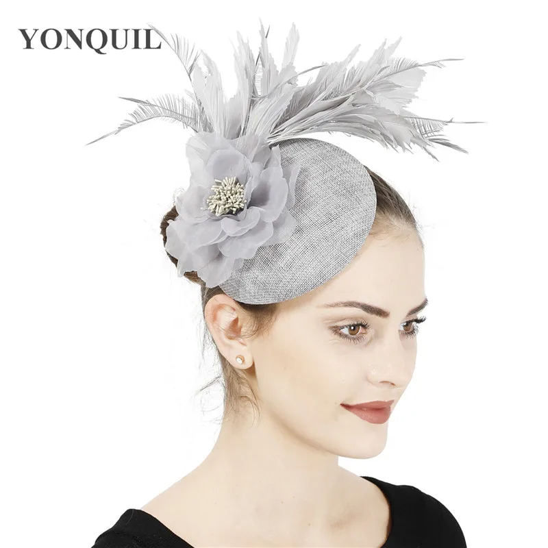 

Elegant Women Chic Hat Cocktail Wedding Party Church Headpiece Fashion Headwear Nice Feather Hair Accessories Party Fascinators