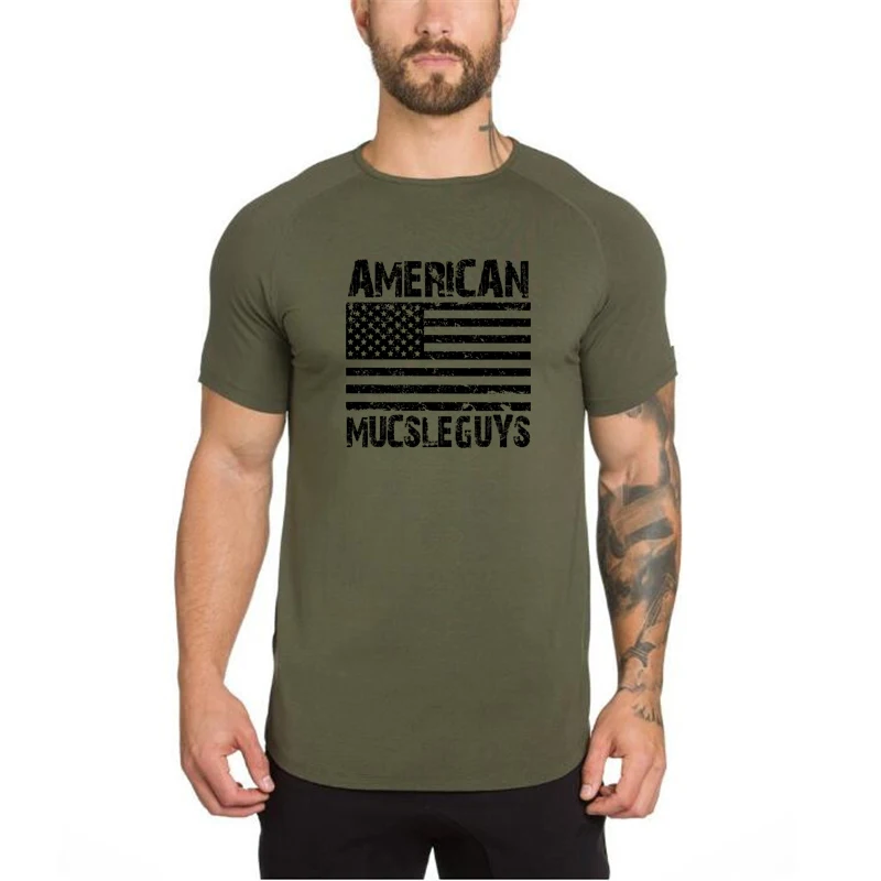 New Brand Fashion Casual T Shirts Breathable Mens Short Men Cool -Shirt ops  Sleeve Fitness Summer Cotton Print  