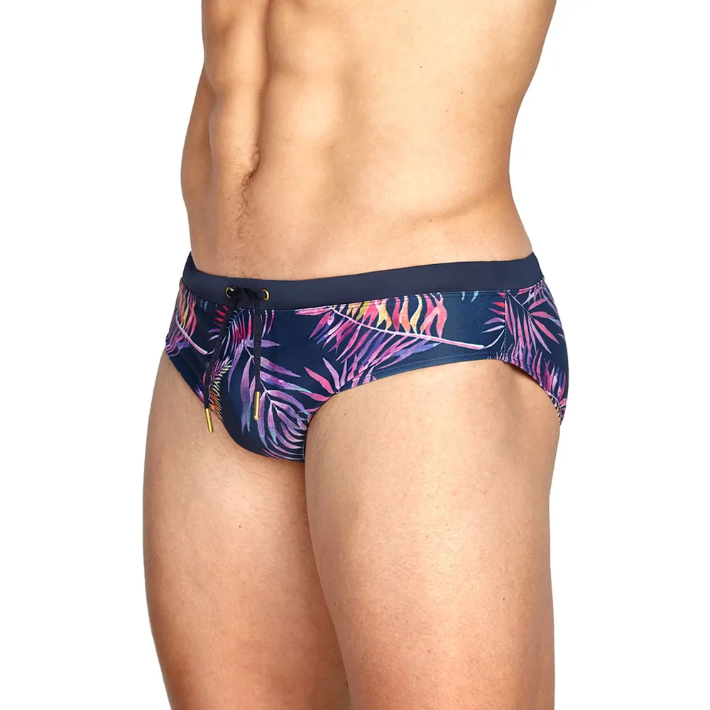 UXH Brand men swimwear mens low rise bikini swimsuits Surfing Beach Spandex shorts dry fit swim trunks
