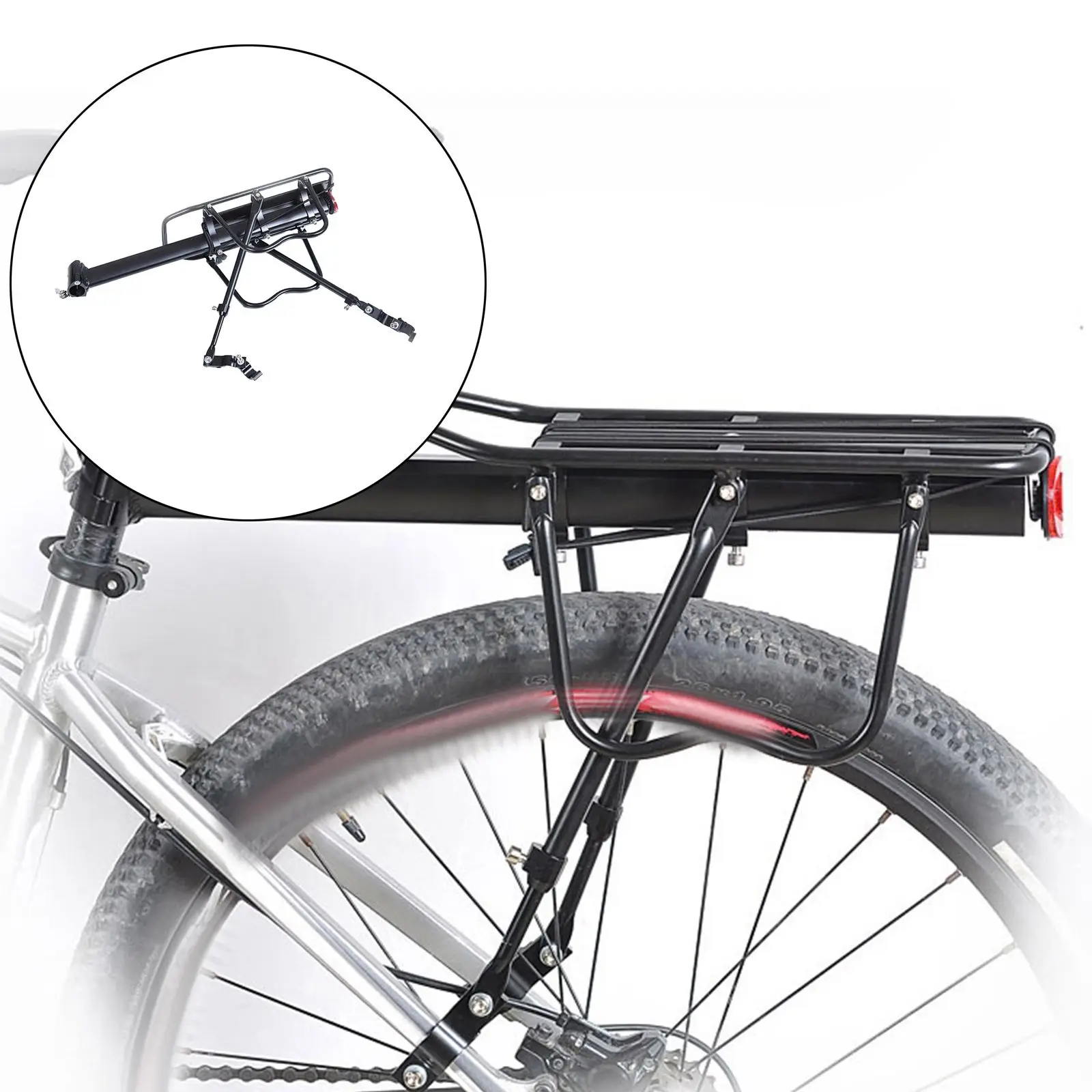 24-29 inch Bicycle Carrier Bike Luggage Cargo Rear Rack Aluminum Alloy Shelf Holder Stand Support Easy to Install