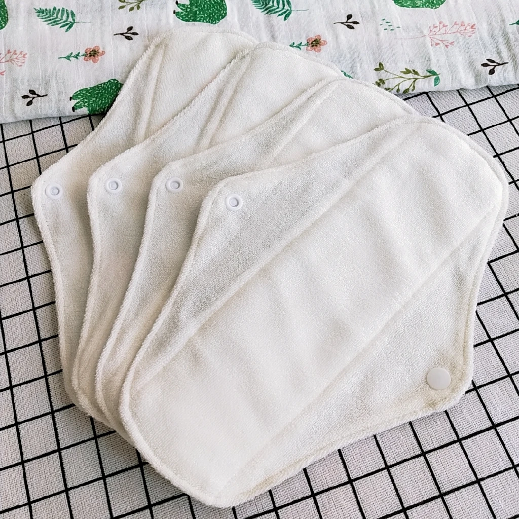 

6pcs Resuable Waterproof Regular Flow Menstrual Cloth Mama Sanitary Napkin Pads+1pc Mini Wet Bag