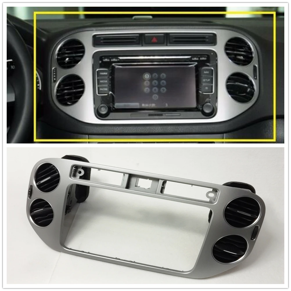 Front Dash A/C Conditioning Outlet Center Console Dashboard Air Vent Frame Cover For Volkwagen VW TIGUAN 2013-2018 5N Facelift