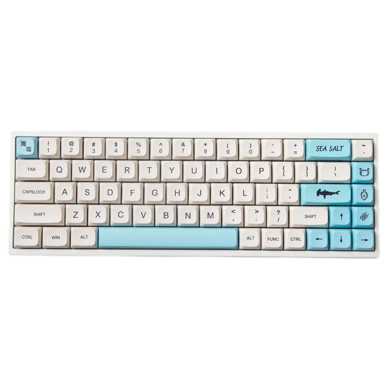 Imagem -05 - Teclado Mecânico Mar Sal Leite Keycaps Xda Perfil Chave Tampões 138 Teclas-conjunto Keycap com 2u 1.75u Shift Gk61 Gk64 980 Mecânica