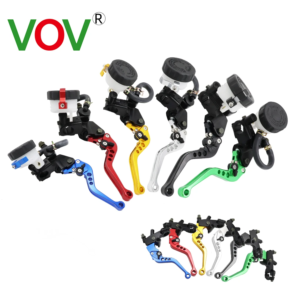 

Hydraulic Brakes Motorcycle Brake Lever Master Cylinder Clutch Levers Pumping Brake Oil Storage Kit Fuel Tank Set 7/8"22mm