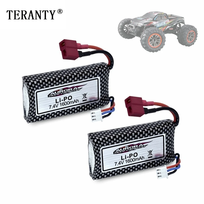 1-5Pcs Original 7.4v Battery For 9125 Remote Control Rc Car Spare Parts 7.4v 1600mah Lipo Battery XLH 9125 battery 1600mah 7.4V