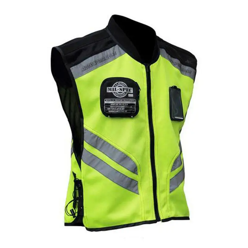 

Motorcycle Reflective Vest Team Uniform Fluorescent High Visibility Motocross Riding Off-Road Safety Running Sports Jacket