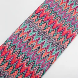 Zig Zag Maglieria Tessuti di Pizzo 1 Metro Per Il Vestito di Colore Rosa Caldo Onda A Righe Crochet Tessuti A Maglia Fai Da Te Panno di Modo Maple foglia di 150CM di Larghezza