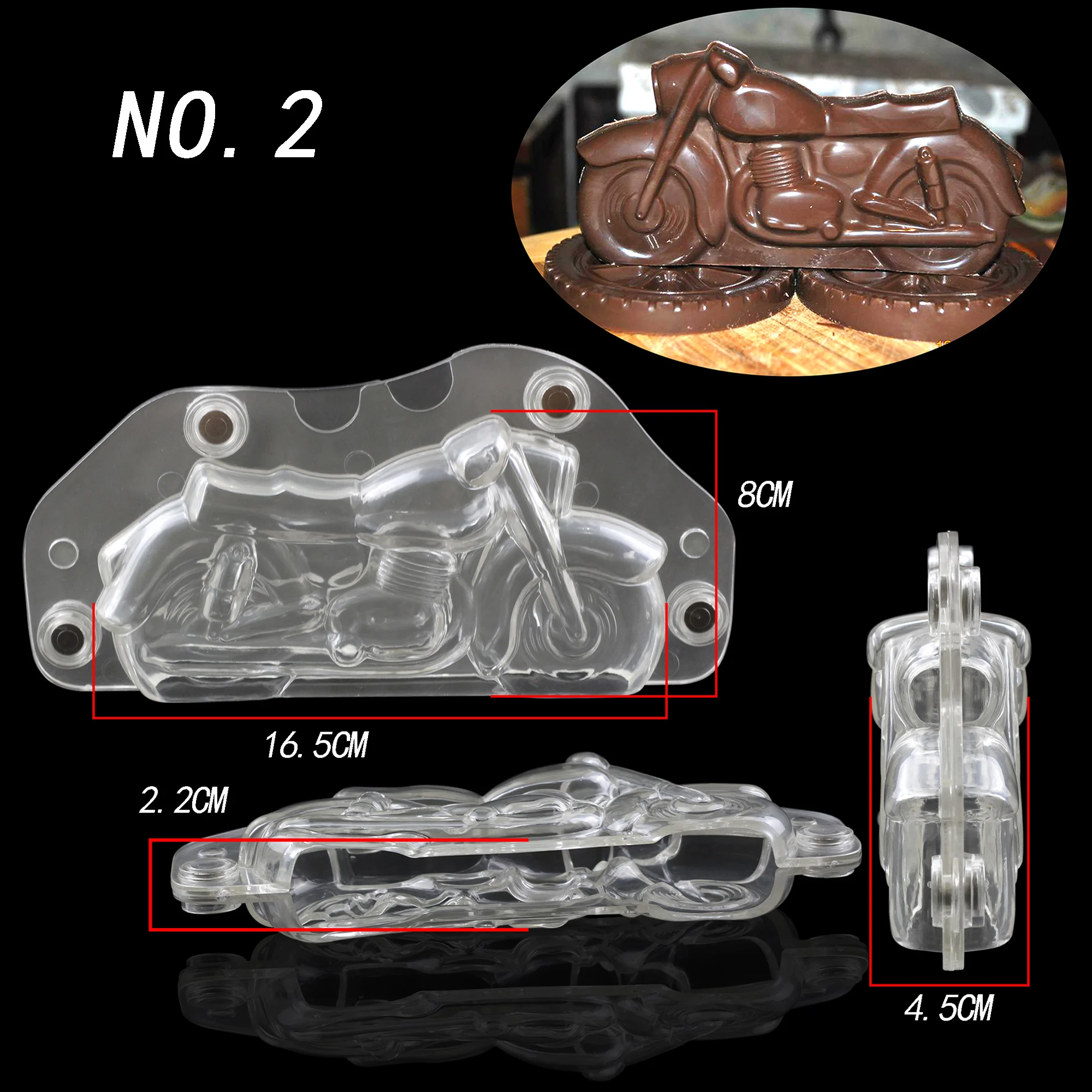 3D car shape  Polycarbonate Chocolate Moulds Chocolate Candy Bars Molds Tray Polycarbonate Plastic Form Flowers Baking Pastry Ba