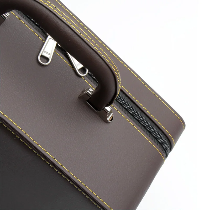 Orange Leather Detachable 2Layers Pendant Necklaces Ring Jewelry Organizer Box Portable Travel Storage Box Suitcase Available
