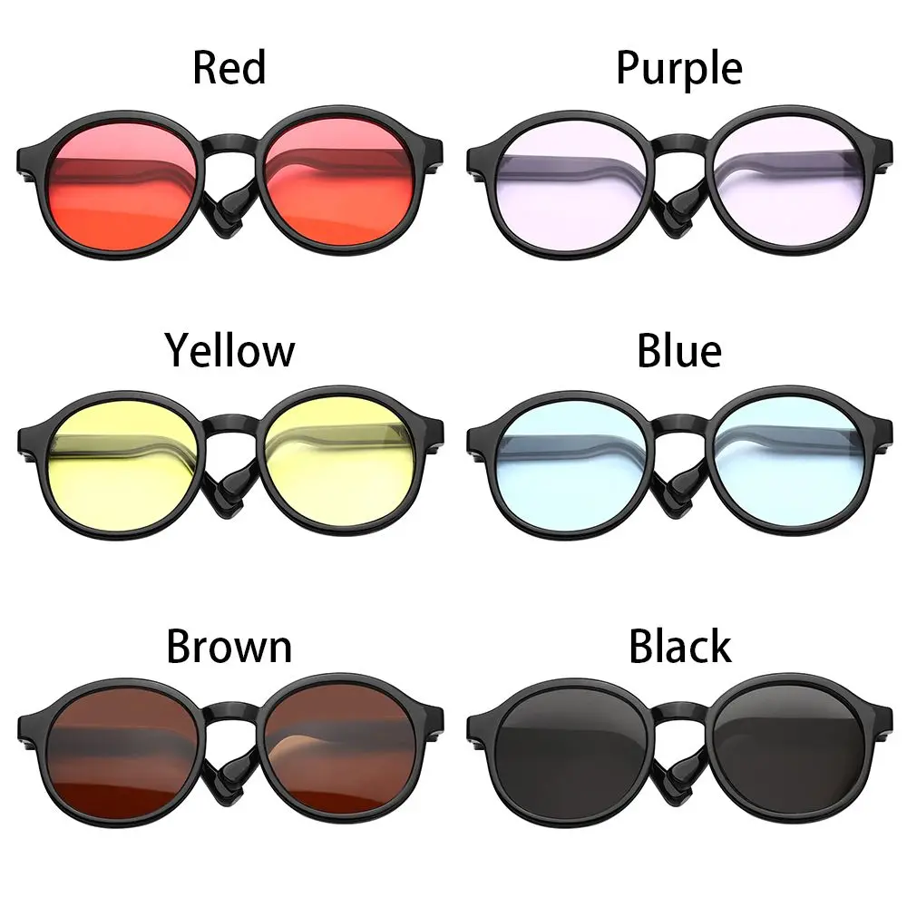 อุปกรณ์เสริมแว่นตา กรอบทรงกลม แว่นกันแดดจิ๋ว แว่นตา แว่นตา เลนส์ใส แว่นสายตา