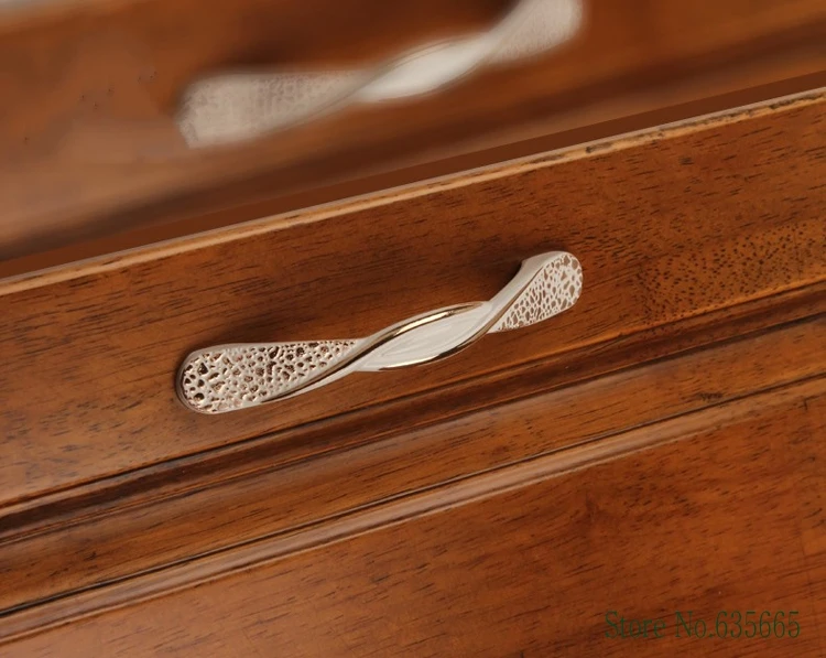 European Lvory White Rose Gold Furniture Handle Kitchen Cabinets Knob Drawer Wardrobe Cupboard Sliding Door Dresser Pull Handles