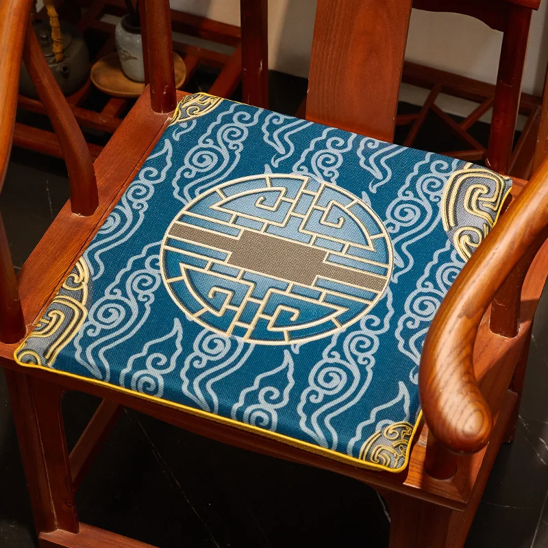 Retro Chinese Style Classical Seat Cushion Armchair Cushion Non-Slip  Cushion Washable Floor Soft Cuhsion Red Chinese Mat