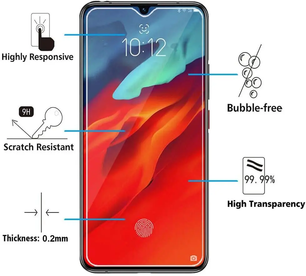 Tempered Glass For Lenovo Z6 Pro /Z6 Pro5G /Z6 Lite /ZP /A6 Note/ K10 Note /K6 Enjoy Glass Screen Protector Protective Film