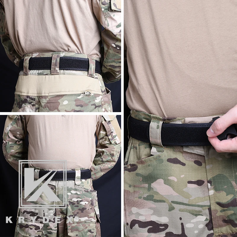 KRYDEX Tactics Buckleless Inner Liner Belt 1.5 Inch Nylon Loop Liner Inner Loopback Belt For Hunting Shooting Outer Belt S - XXL