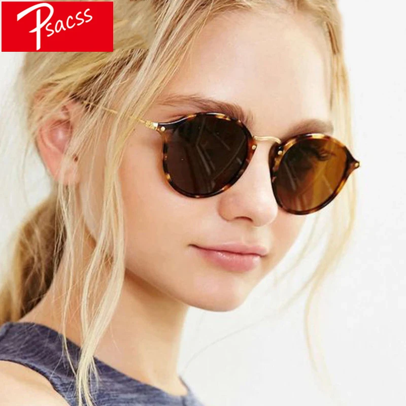 Psacss NEUE Runde Vintage Sonnenbrille Frauen Retro Luxus Marke Designer Sonnenbrille Für frauen Sonnenbrille Oculos De Sol Shades UV