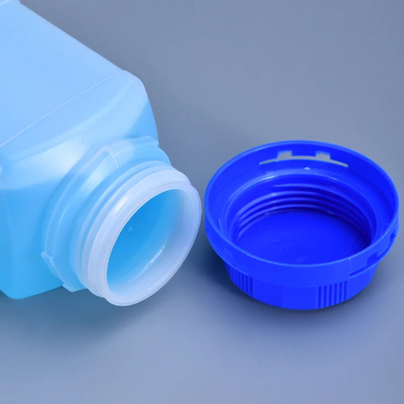 250ml Empty Big Mouth Square Bottle Acid and Alkali Resistance Bottles Leakproof Chemicals Cream Container 4PCS