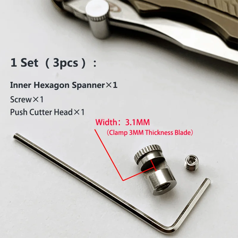 Custom 416 Stainless Steel Kwik Knife Thumb Stud For Buck 110 CNC Made Push Knife Nail Button Screw With Wrench Spanner DIY Make