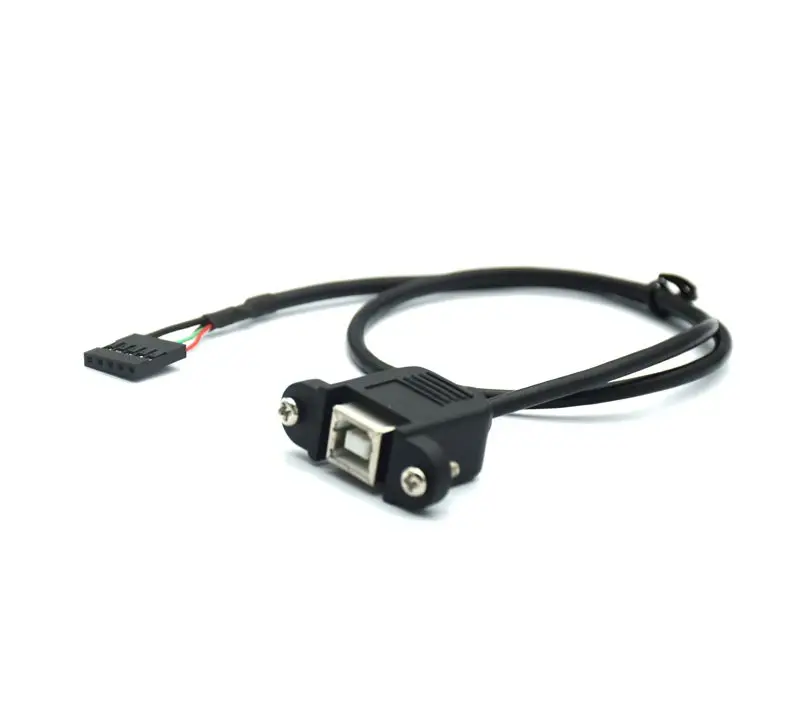 20cm USB 2.0 B Type Female socket Printer Panel Mount to Pitch 2.0mm 5pin Housing PCB Motherboard Dupont Cable