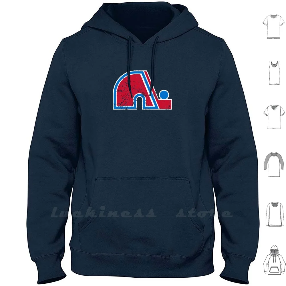 Quebec Nordiques Distressed Logo-Defunct Hockey Team Hoodie Men Women Teenage 6xl Hockey Ice Rink Skater Player Goalie