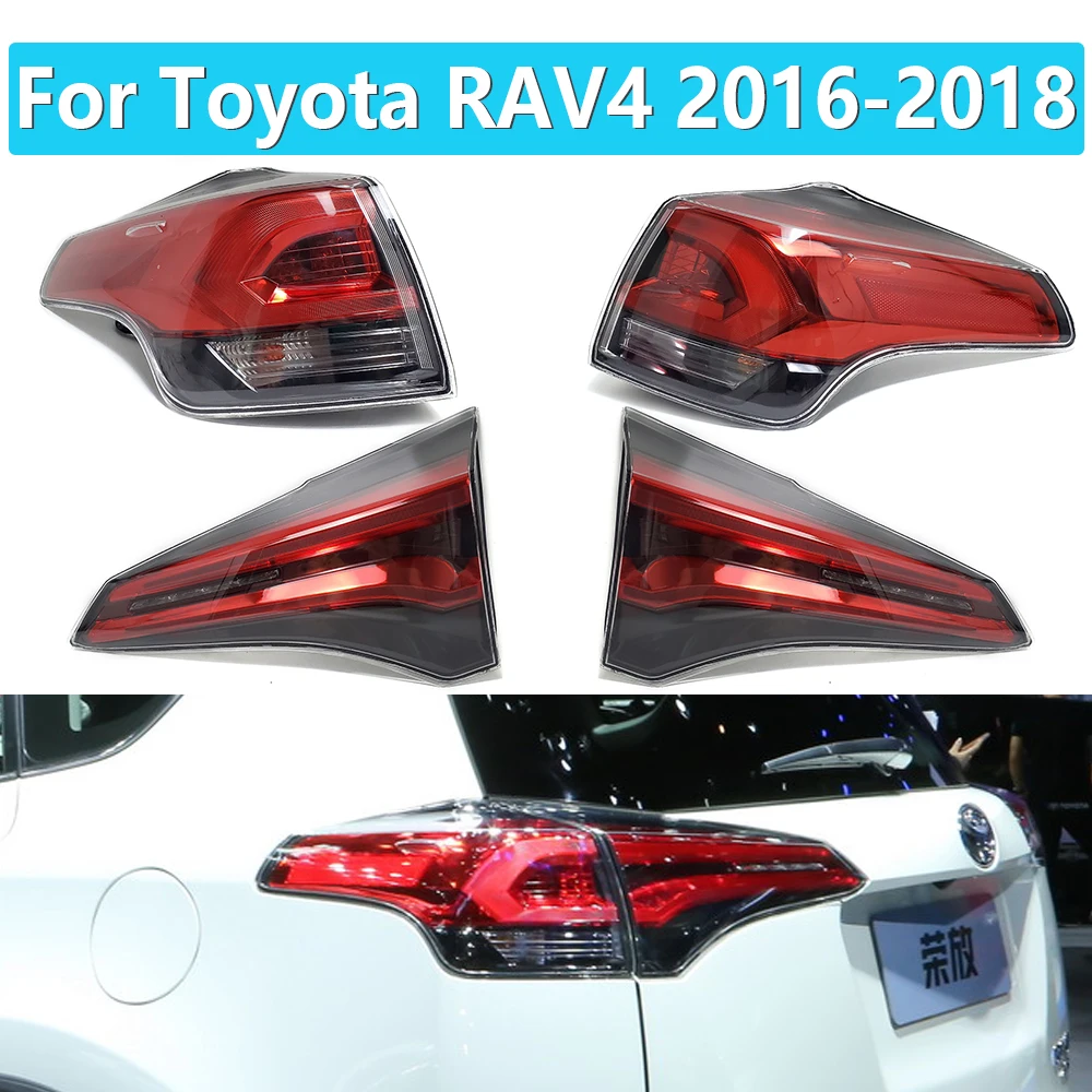 

LED Taillight For Toyota RAV4 2016 2017 2018 Car Signal Lamp Tail Lamp Assembly Without Wiring Harness Halogen Bulb