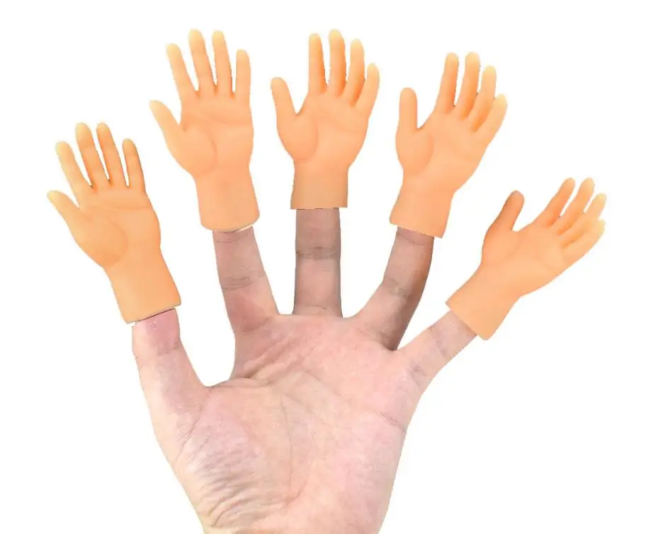 

Tiny Hands Feet for Fingers Puppets Party Novelty Decor Premium Small Rubber High Five Gesture Left Right 500pcs/Lot