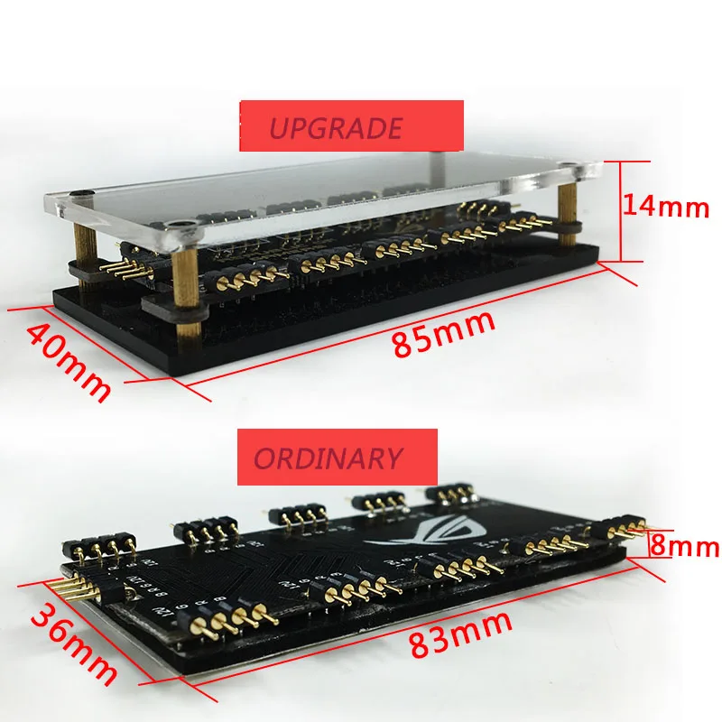 RGB Hub-sincronización de placa base, controlador de luz de ventilador, 4 pines, 12, un punto, diez, 5V, extensión de rama AURA