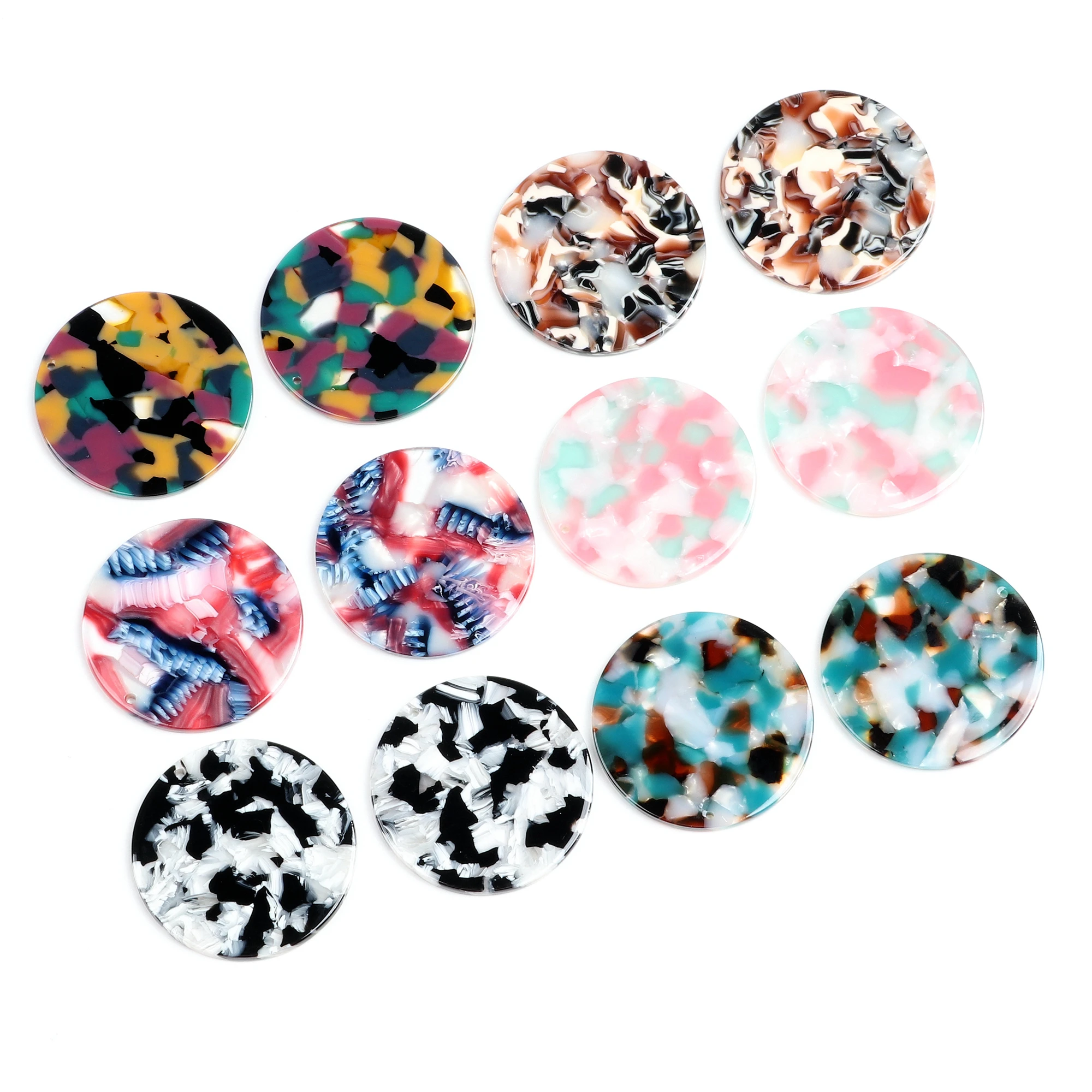 Tortoise Shell Beads,Acetate Acrylic Earring Charms,Circle Coin Shaped Pendants,Jewelry findings,Earrings Parts,37MM ACE233