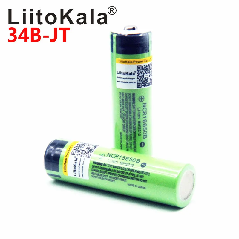 LiitoKala 100% New Original NCR18650B F1L 3.7 v 3400 mah 18650 Lithium Rechargeable Battery For Flashlight batteries+ DIY Nickel