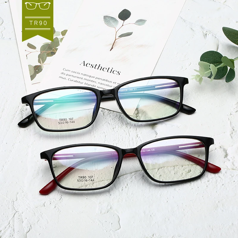 Ultralight TR90 Myopia Glasses Women&Men Fashion Square Plastic Frame Anti blue Nearsighted Glasses With -0.5 -1.0 -1.5 to -6.0