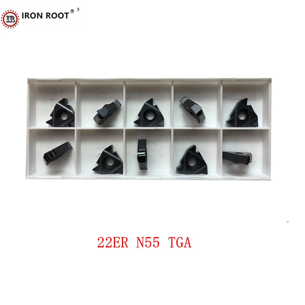IRON ROOT 22ER N55 TGA,22IR N60 TGA CNC Lathe Tool Metal Turning Tool Thread Carbide Insert For SER,SEL Thread Tool Holder