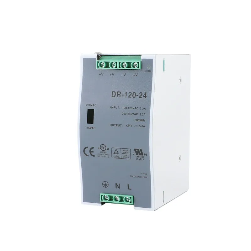 DR-120 120W Single Output 12V  24V  Industrial Din Rail Switching Power Supply DR-120-12 DR-120-24