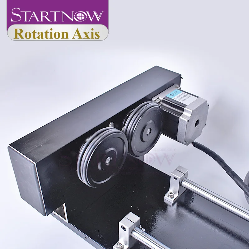 Startnow Axis Rotate 2 Phase Engraving Module With Wheels Rollers Stepper Motor For CO2 Laser Engrave Cutter Machine Parts