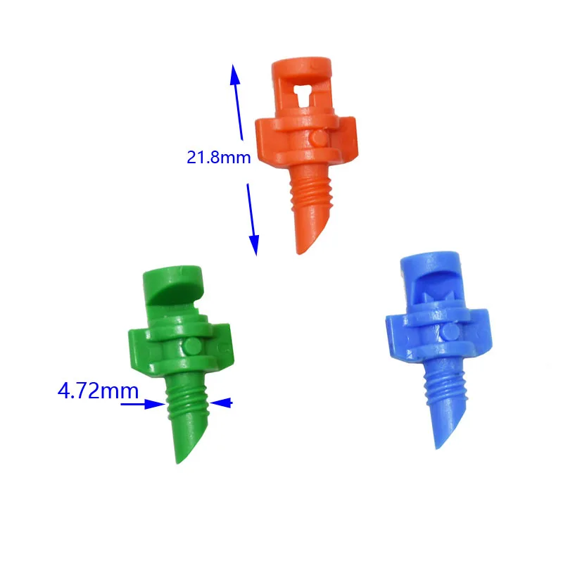 Boquilla de refracción Simple para riego de jardín, pulverizador de conexión roscada, 90/180/360 grados, 50 unidades